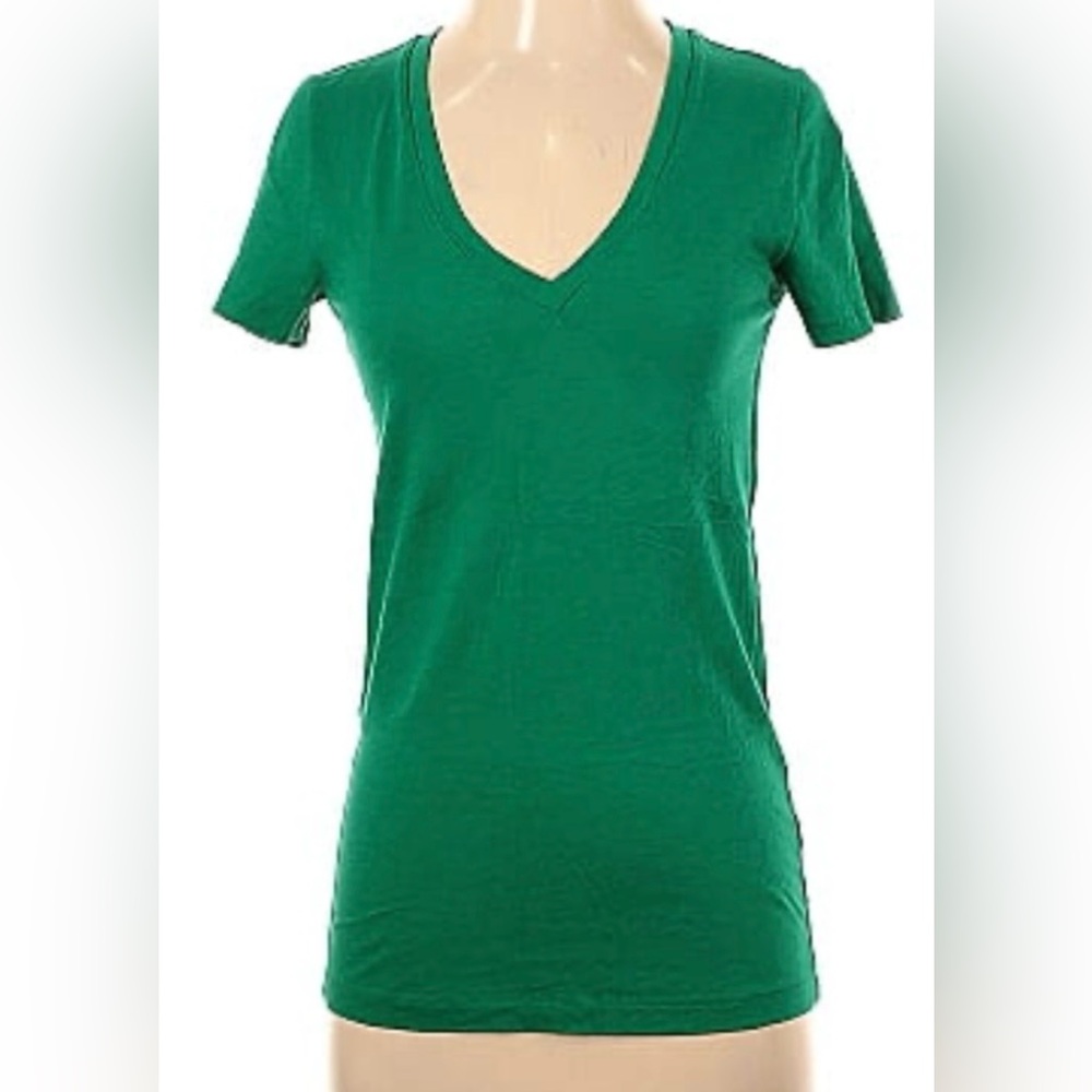 J crew mercantile green v neck tee L